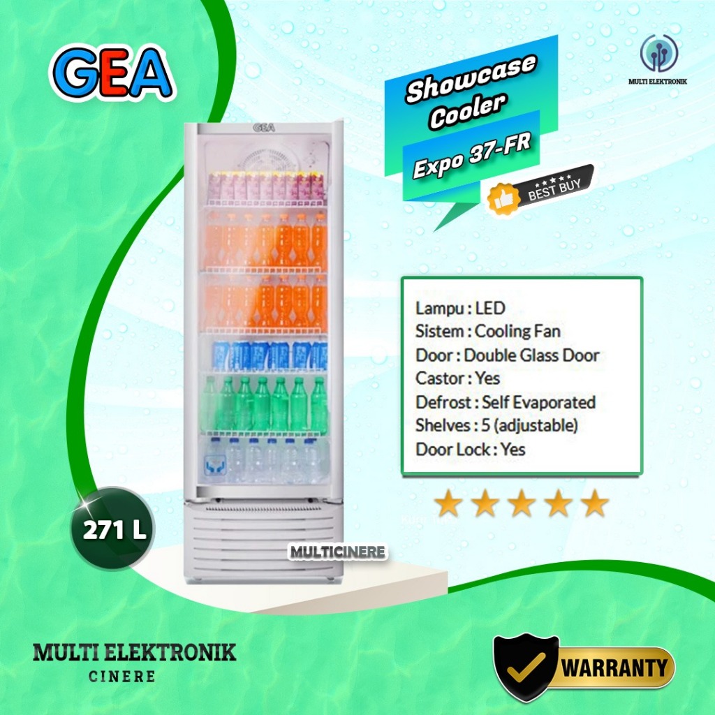 Jual SHOWCASE GEA EXPO 37 FR - 271 LITER | Shopee Indonesia