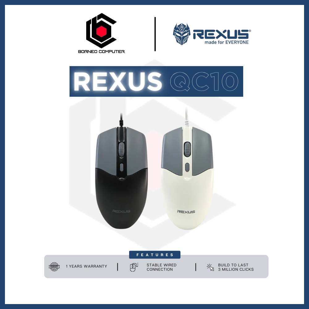 Jual Rexus Mouse Wired Office QC10 | Shopee Indonesia
