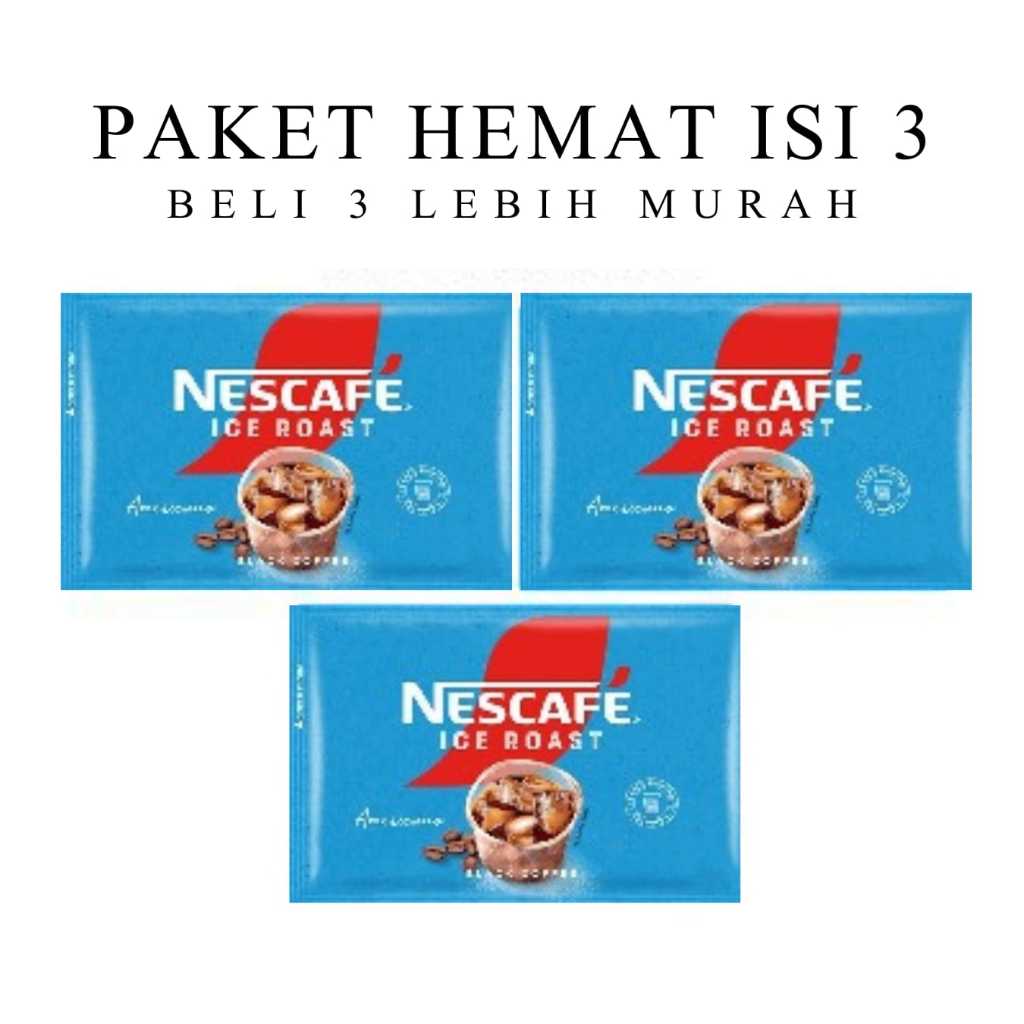 Jual (PAKET HEMAT ISI 3) Nescafe Ice Roast Americano - Kopi Instant ...
