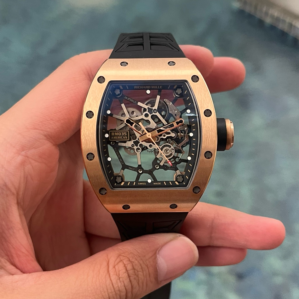 Jual Jam Tangan Mewah Rr 035 Americas Rose Gold Toro Skeleton by ZF ...