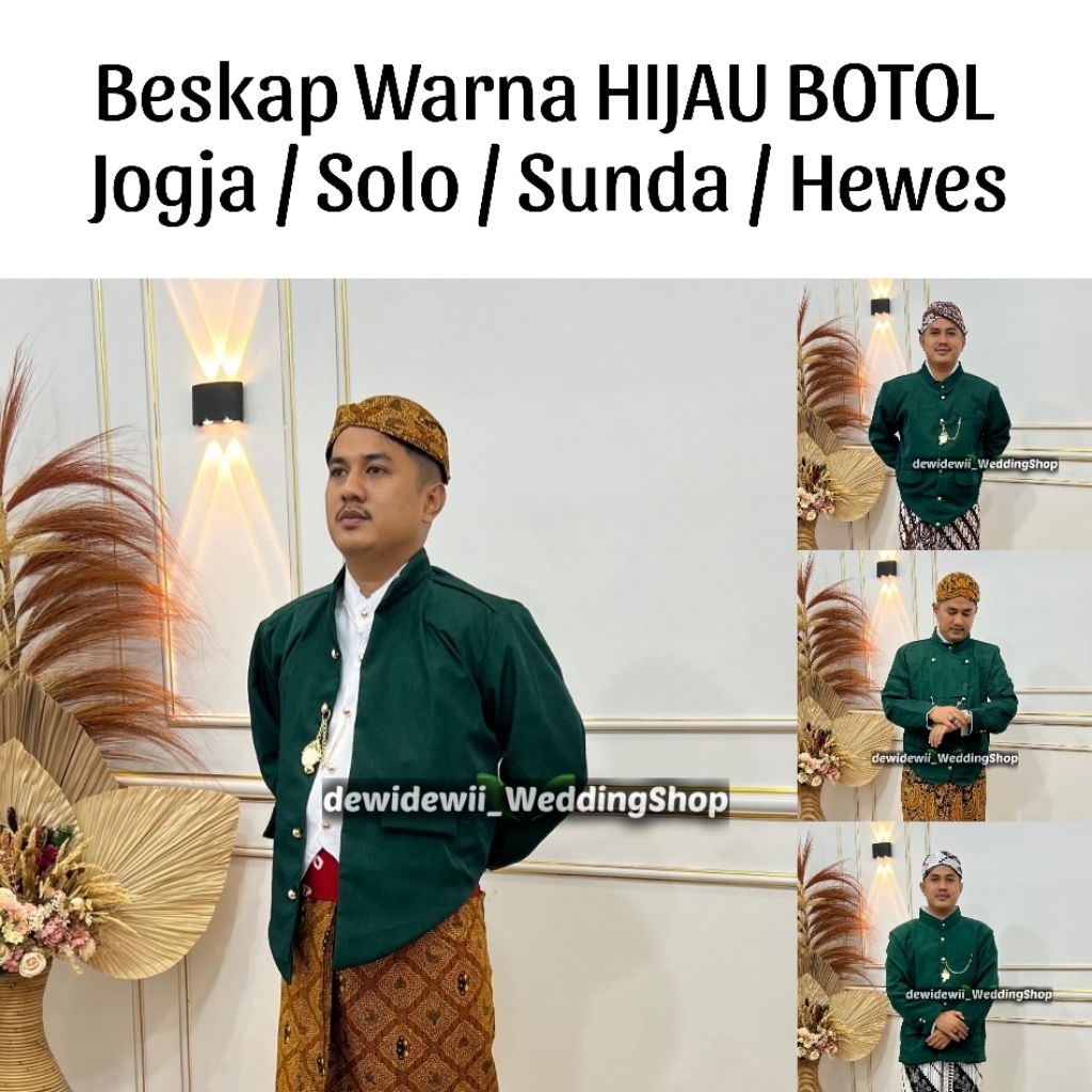 Jual Beskap Jogja / Solo / Sunda / Hewes - Warna Hijau Botol / Warna ...