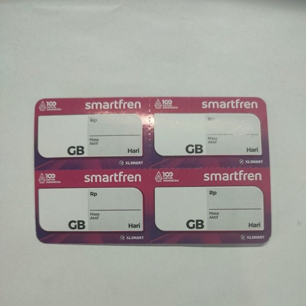 kertas Voucher Smartfren kosongan