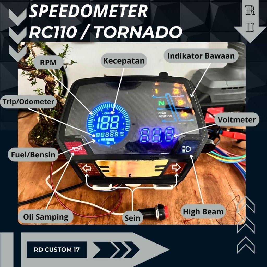 Jual Speedometer Digital Suzuki RC110 Tornado GS GX Crystal PNP ...