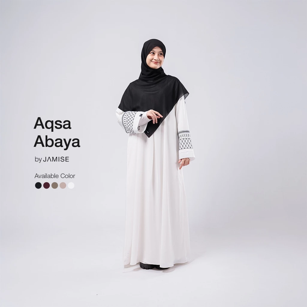 gamis katun adem tidak nerawang untuk ibadah umroh dan haji