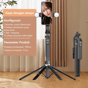 TOOREA A14 Tongsis Tripod Selfie 4 Kaki Yang Kokoh Dan Stabil Tinggi Hingga 1 8 M Lengkap