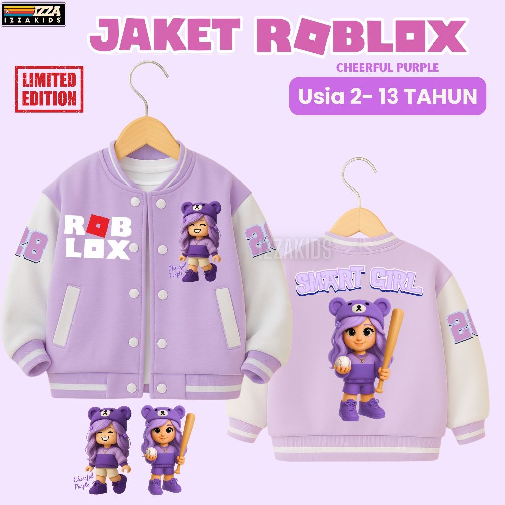 Jual Jaket Anak Roblox Series Perempuan dan Laki laki Usia 2 - 13 Tahun ...
