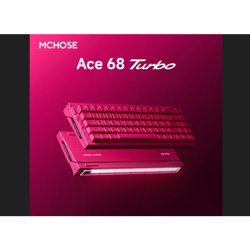 Jual MCHOSE Ace68 Turbo Hall Effect Gaming Keyboard Berry Red - Mount ...