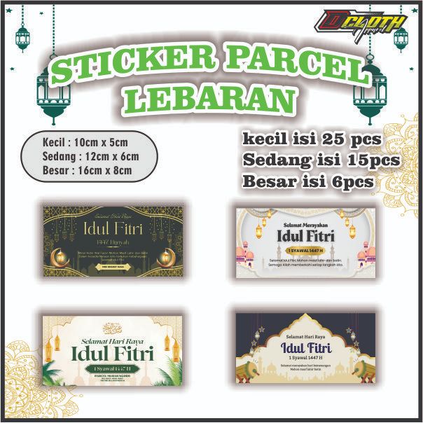 Jual Sticker parcel hari raya idul fitri 2026 terbaru 2026m/1447H ...