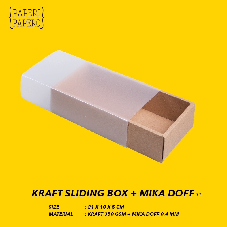Jual Kraft Sliding Box (21 x 10 x 5 cm) Tutup Doff Buram - Kotak Laci ...