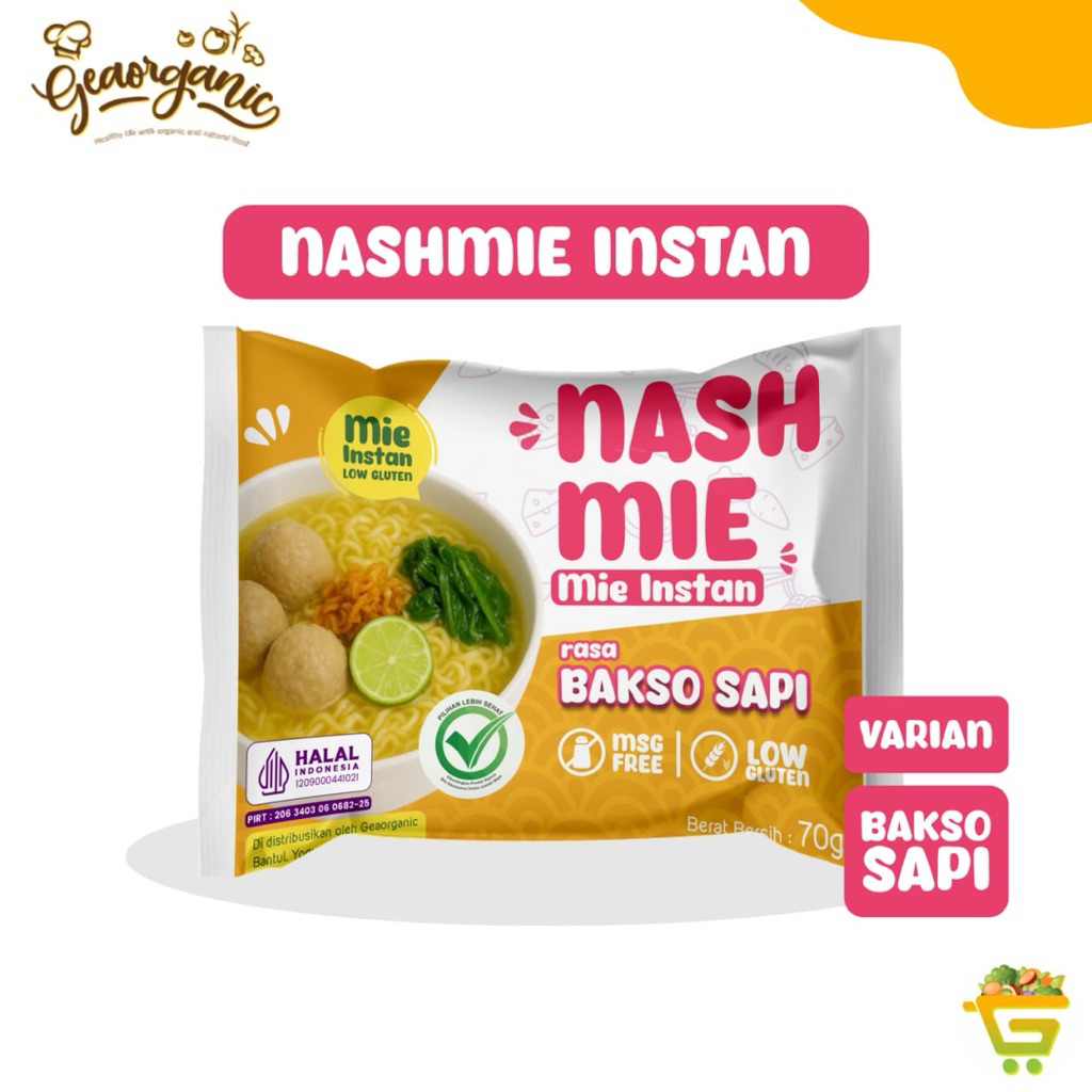 Jual Mie Gelas Low Gluten Non MSG Nashmie Baso Sapi Isi 2 Keping ...