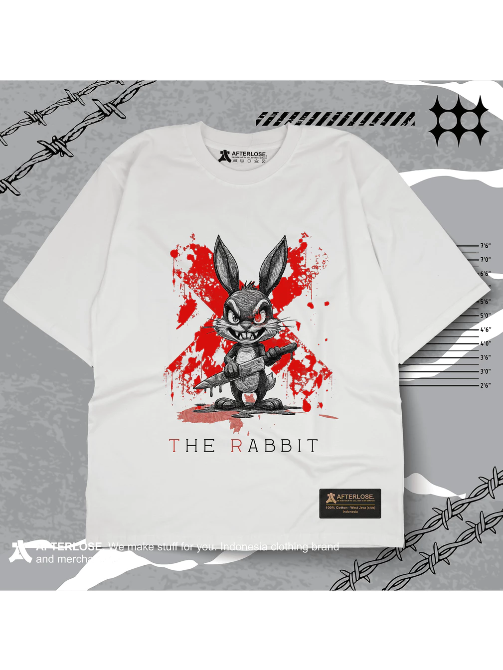 KAOS OVERSIZETHE RABBIT AFTERLOSE.ID