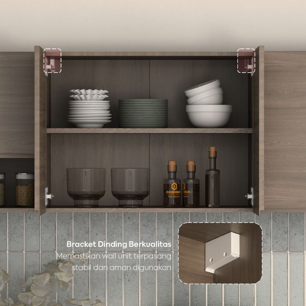 PRO DESIGN EUREKA WU 120 KITCHEN SET / RAK DAPUR / RAK DINDING / LEMARI DAPUR