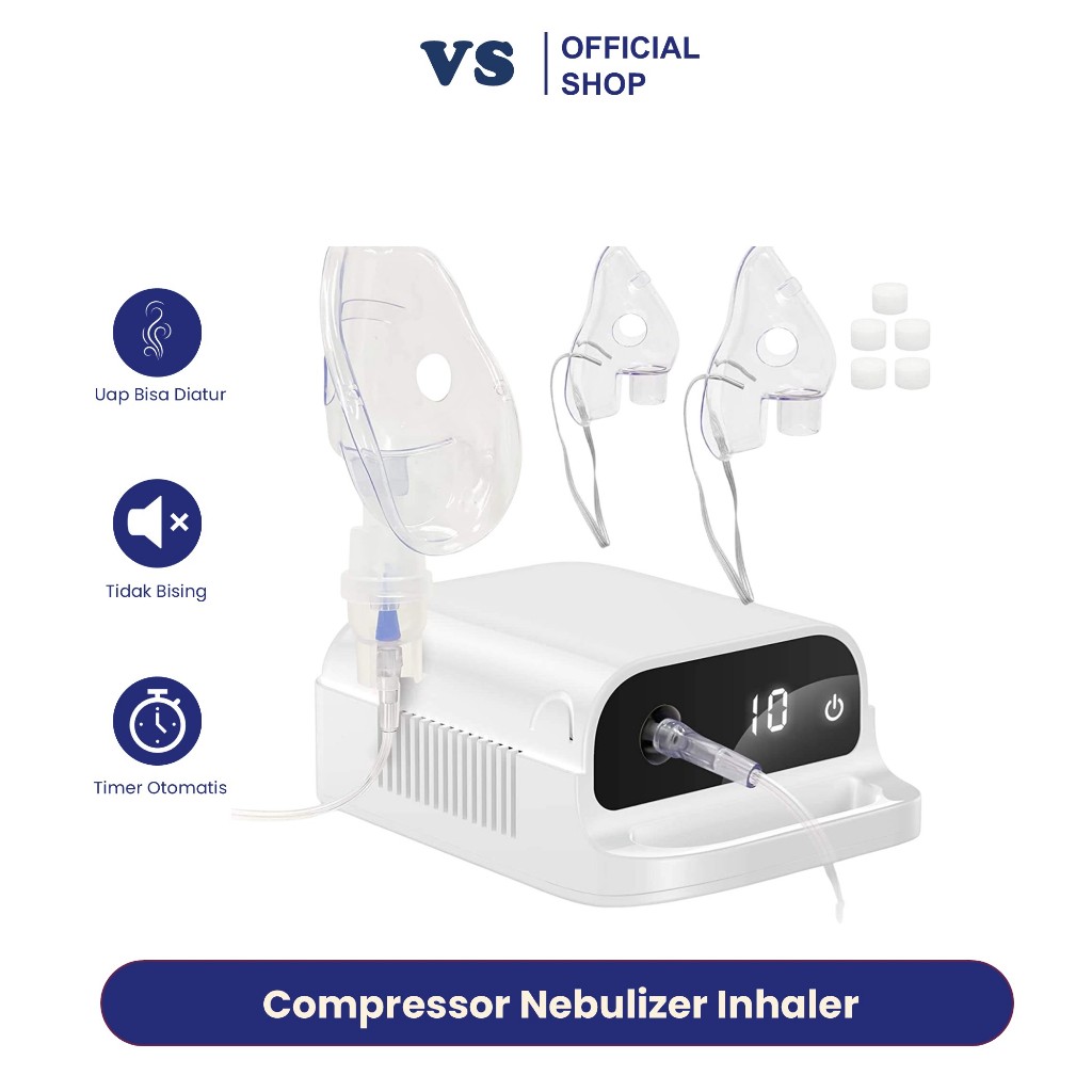 Jual Fitconn CNB69025S Compressor Nebulizer Inhaler Low Noise Timer ...
