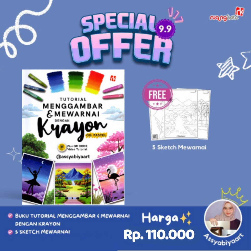 Jual Tutorial Menggambar & Mewarnai Dengan Krayon Oil Pastel | Shopee ...