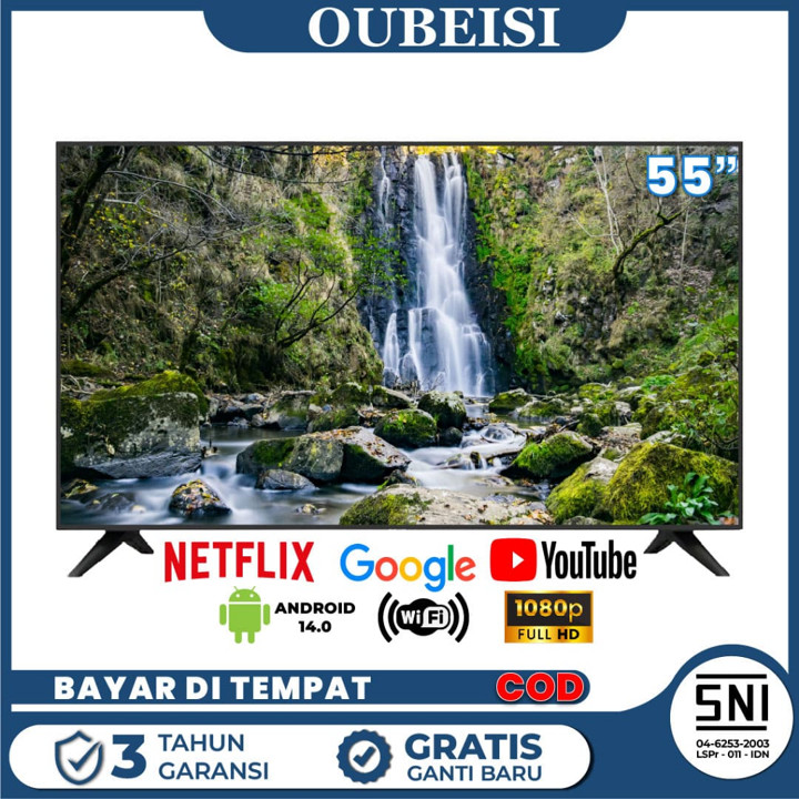 OUBEISI TV SAMRAT TV LED 50/55/65 inch Smart Android TV Digital 4K UHD