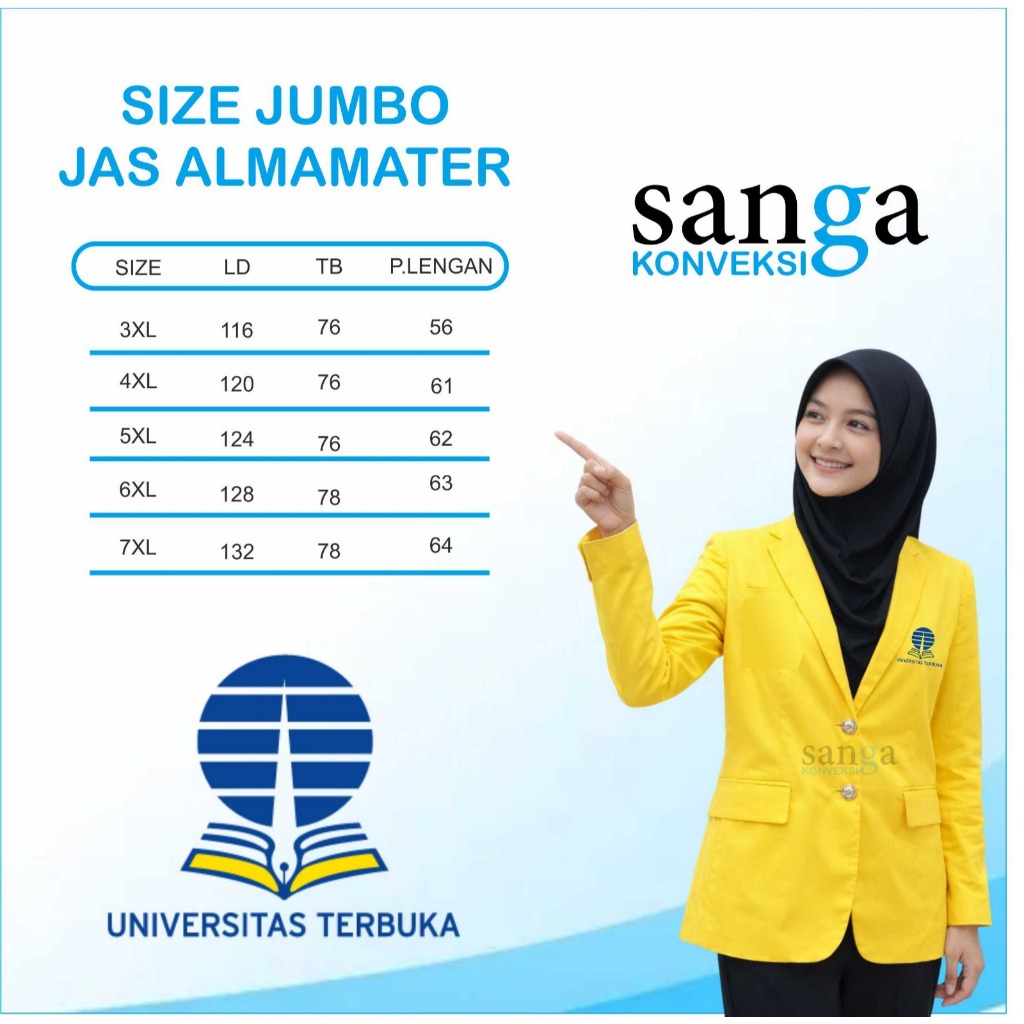 Jual Jas UT Jumbo / ALMAMATER UNIVERSITAS TERBUKA UT | Shopee Indonesia