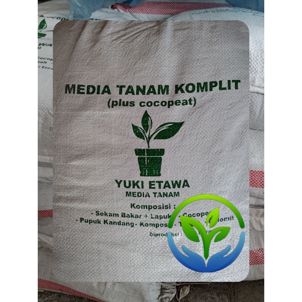 Media Tanam Komplit Siap Pakai Kemasan Karung Beras 25 kg Media Tanah Subur Plus Pupuk Organik Siap Pakai Media Komplit Fermentasi
