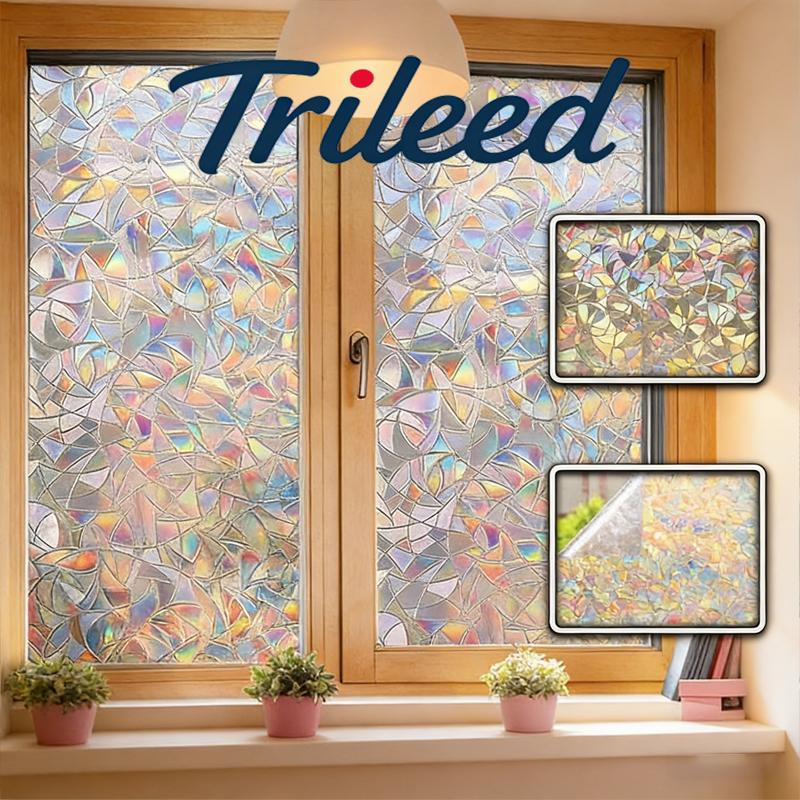 Trileed  Stiker Kaca wallpaper dan stiker jendela Anti-mengintip Lindungi privasi Dapur Kamar mandi