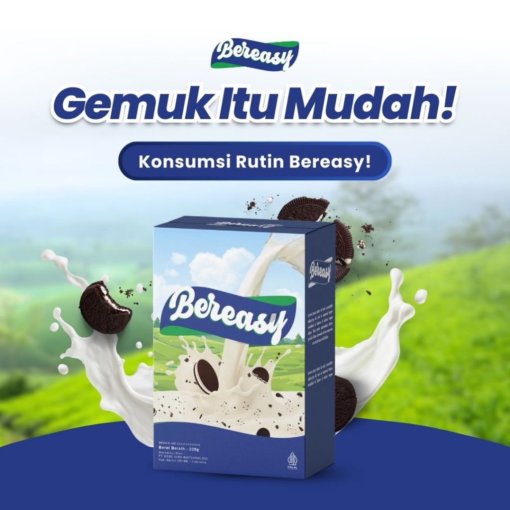 Jual BEREASY Susu Penambah Berat Badan Rasa Cookies & Cream - Susu ...