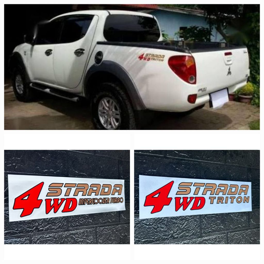 Jual List body stiker Strada Triton GLS 4X4 / List body stiker ...
