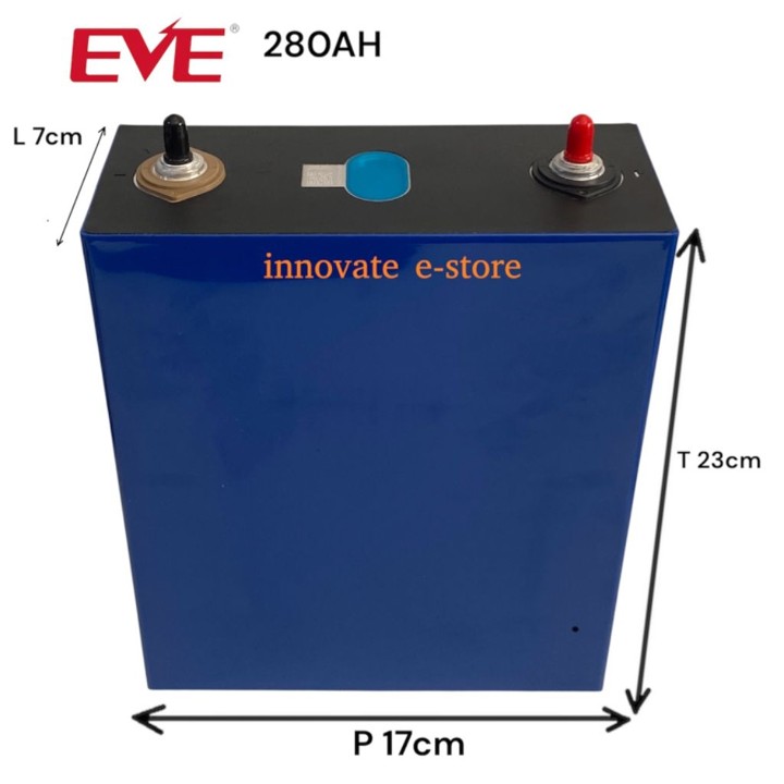 BATERAI BATTERY  LIFEPO4 EVE 3.2V 280AH BARU ORIGINAL MAX CONTINUE DISCHARGE 1C