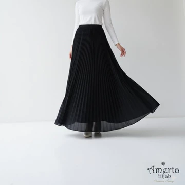 Rok Plisket Ceruty Babydoll Premium Heavy Sifon Exlusive Pleated Skirt Ceruti