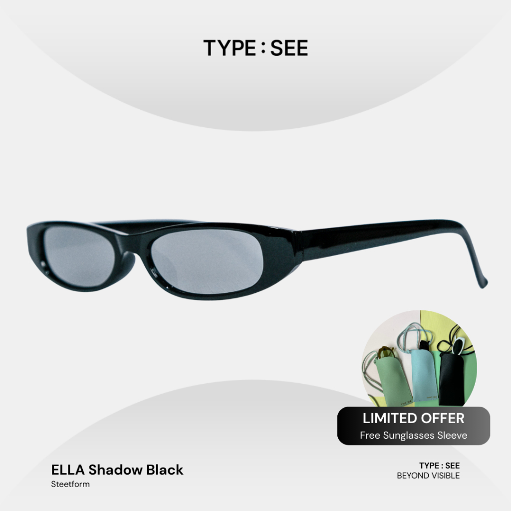 Jual TYPE:SEE — ELLA Shadow Black Sunglasses - Kacamata Hitam UV400 ...