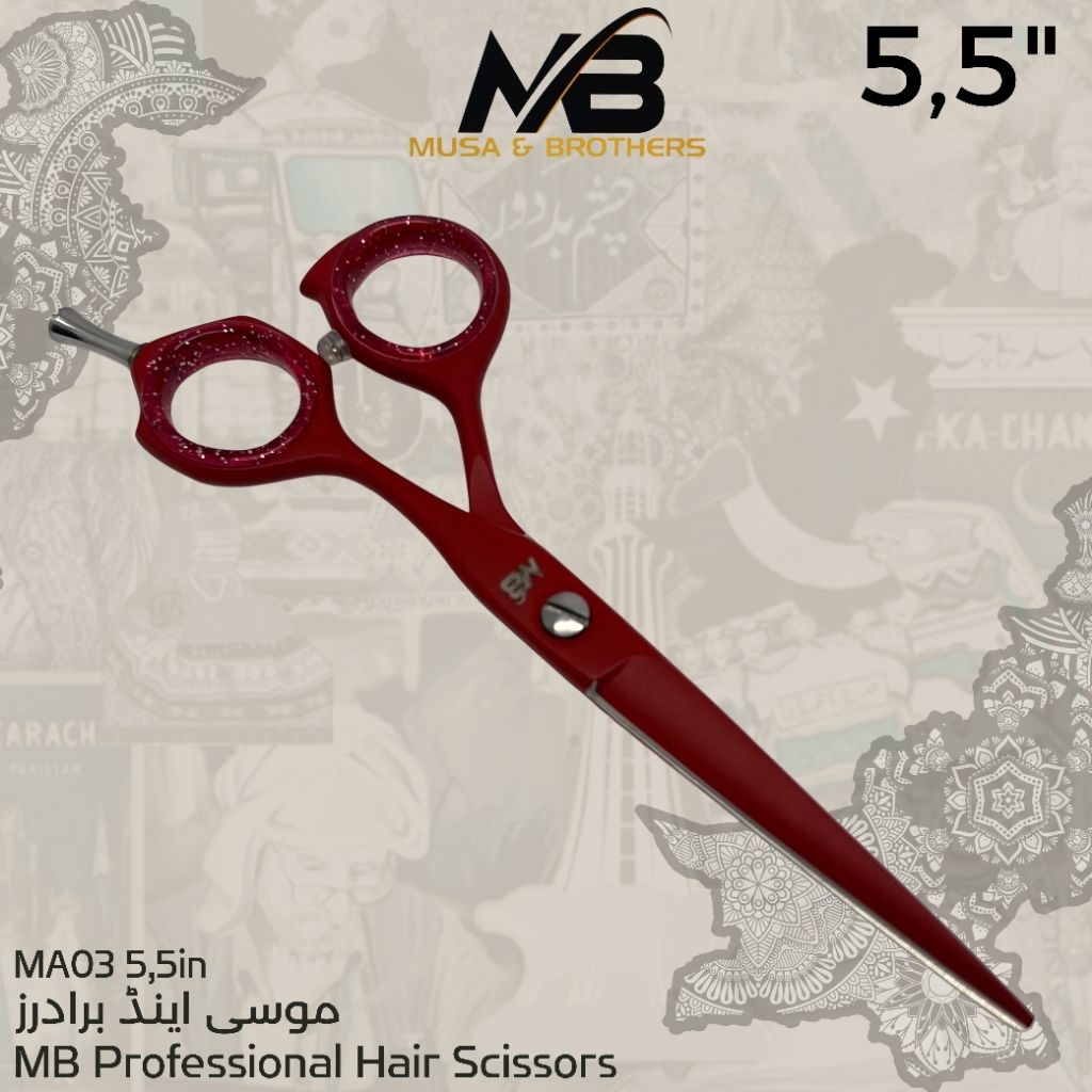 Jual [ Made in Pakistan] Gunting rambut salon/ barber 5,5 inches Merah ...