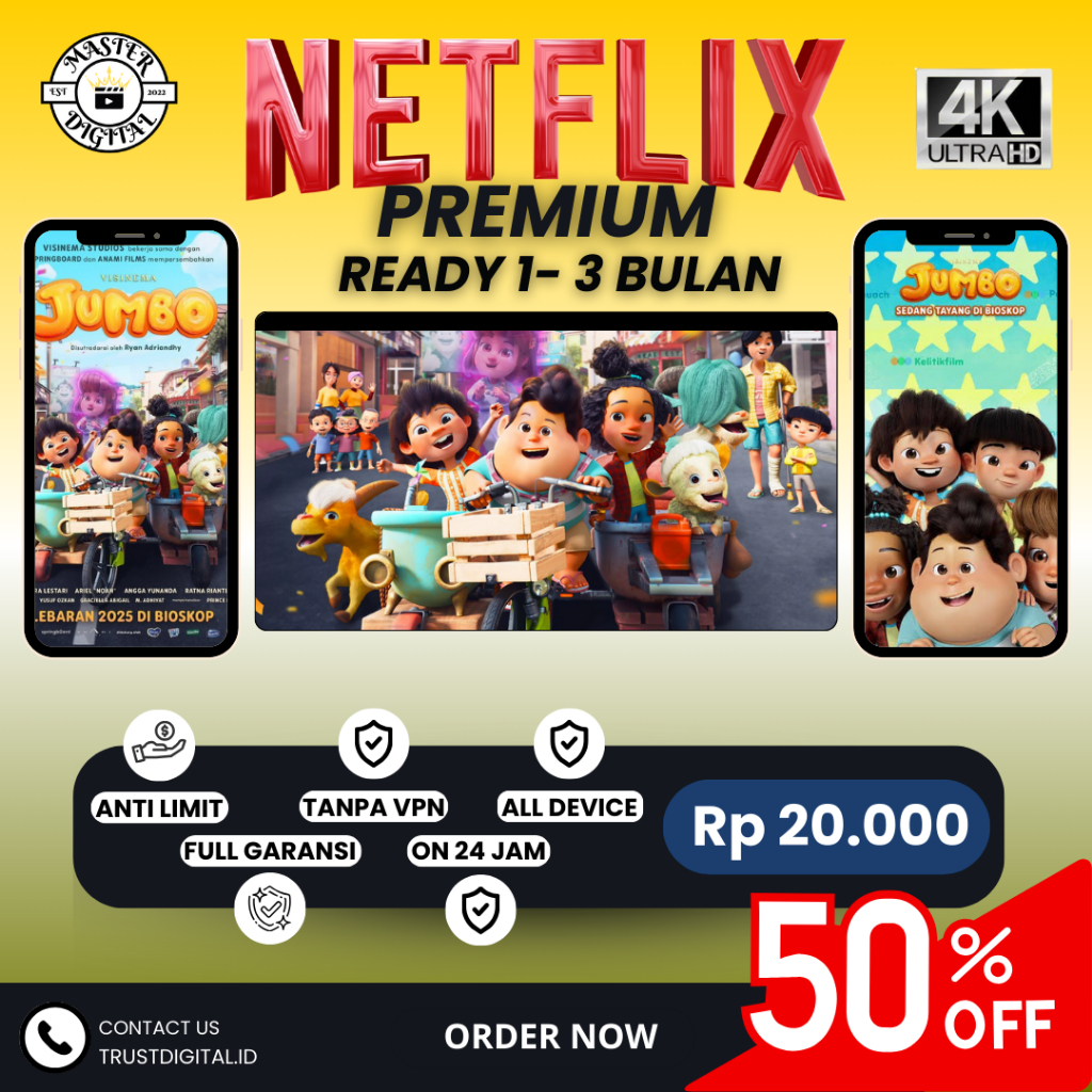 Jual NTFLIXXX 1-3 BULAN PREMIUM UHD 4K VIP ANTI LIMIT ANTI HOLD ANTI ...