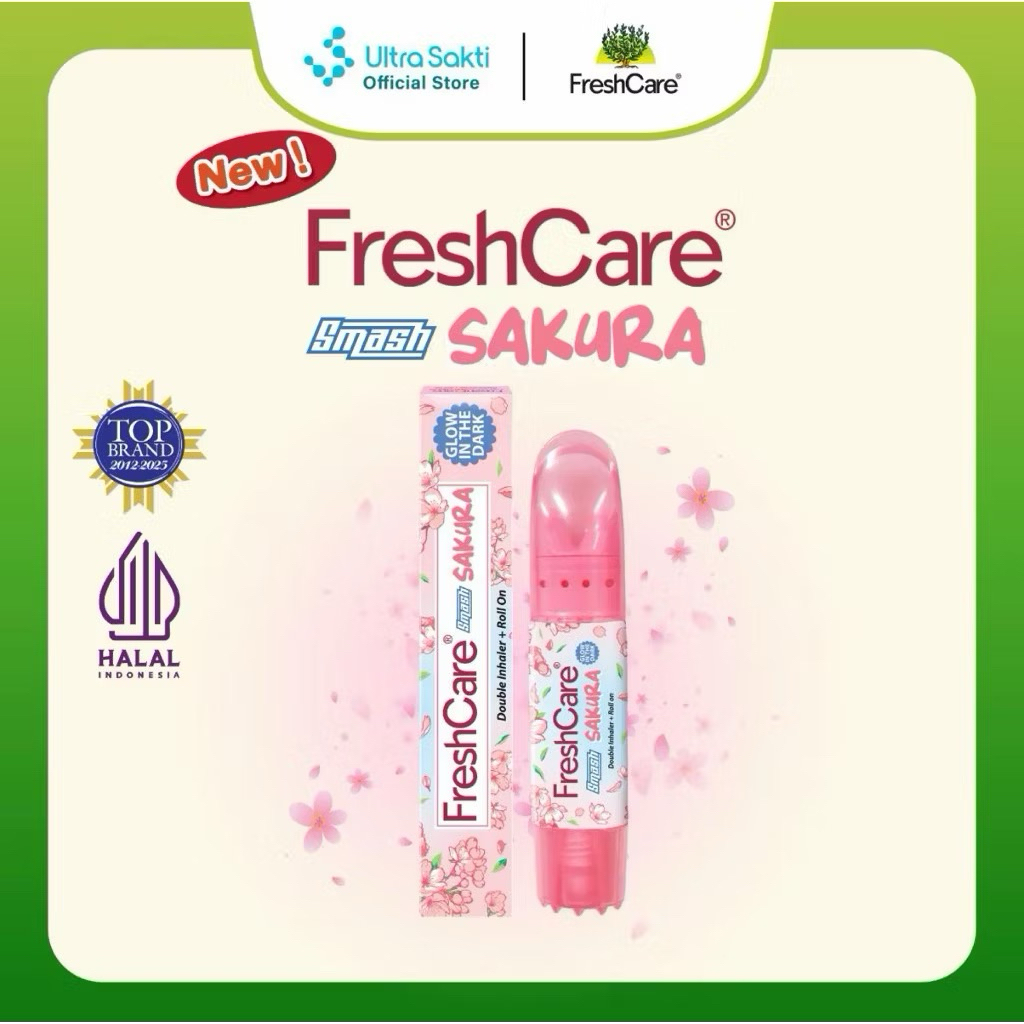 Jual Freshcare Smash Inhaler Dan Roll On Sakura | Vapo Balm Sakura ...