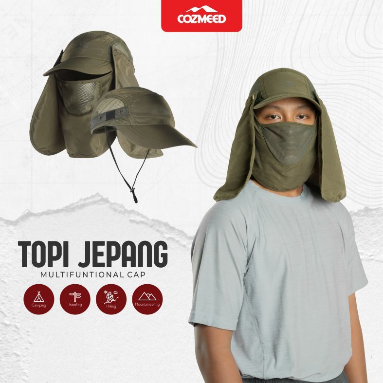 Jual Cozmeed Topi Mancing Masker Jepang Microfiber Quick Dry - Hijau ...
