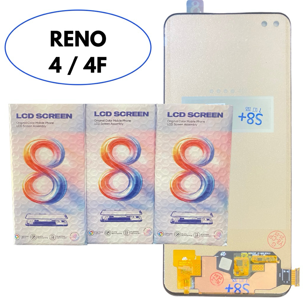 Jual LCD ORIGINAL RENO 4 / RENO 4F FULLSET BLACK | Shopee Indonesia