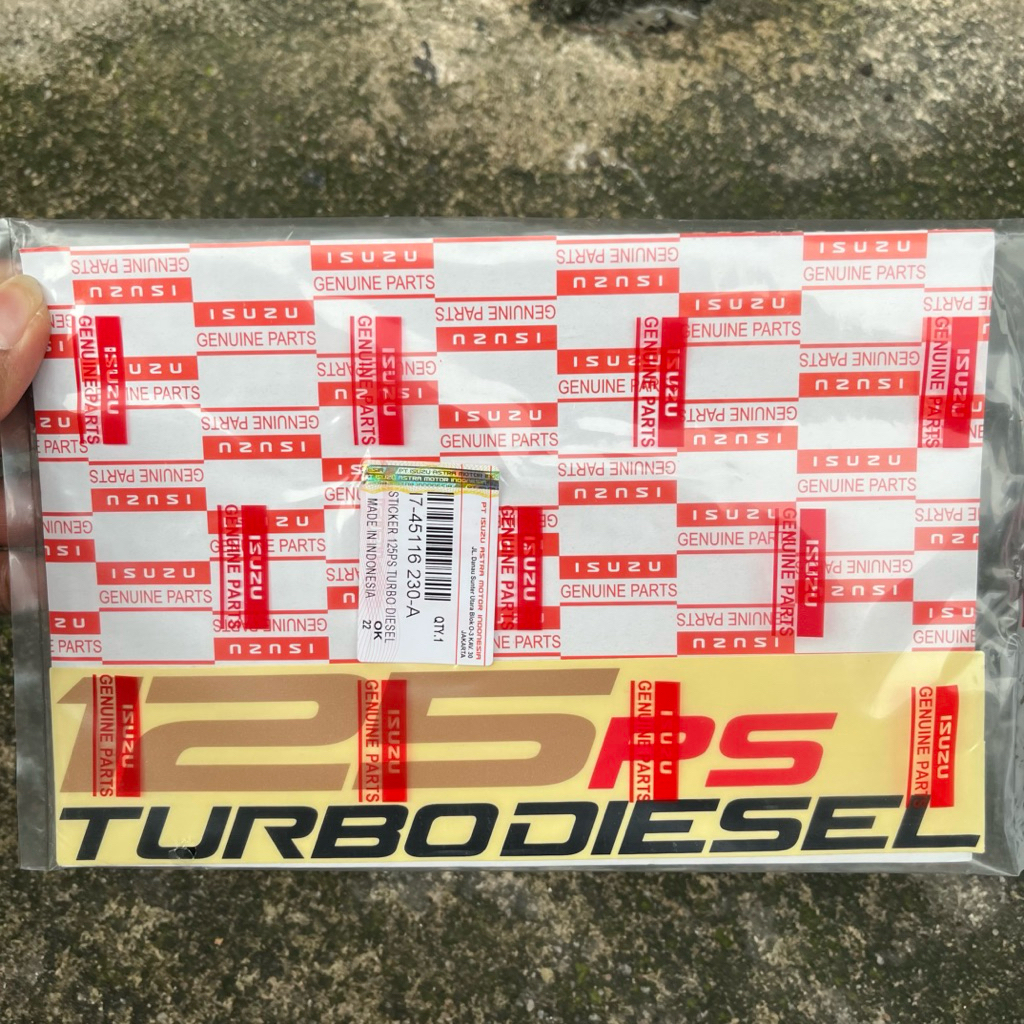 Jual STICKER STIKER ISUZU ELF 125PS TURBO DIESEL ORIGINAL ORI | Shopee ...