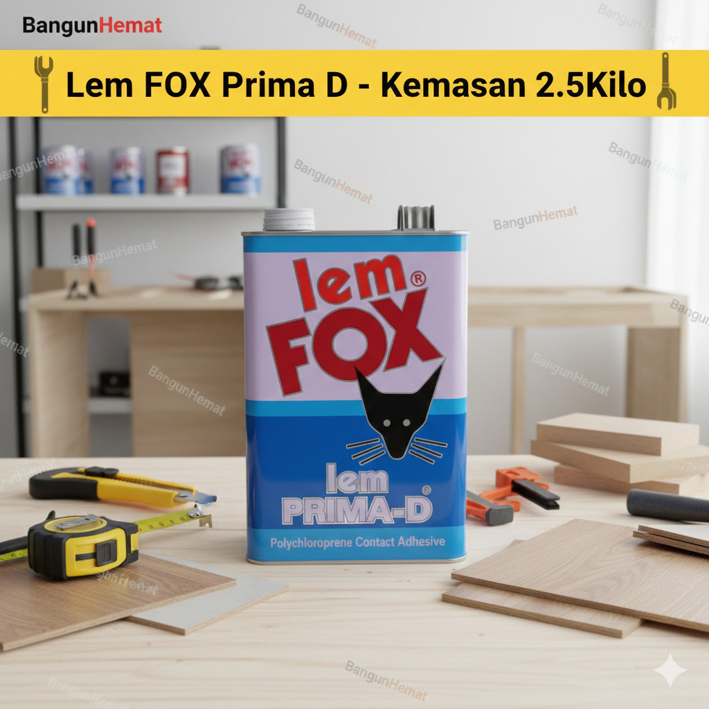 Jual Lem Fox Prima D 2.5kg Kuning Kaleng - Lem Kuning Serbaguna HPL ...