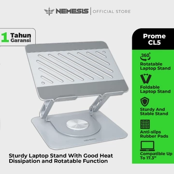 NEMESIS Stand Laptop PROME CL5 Ergonomic Rotate 360 Full Aluminium
