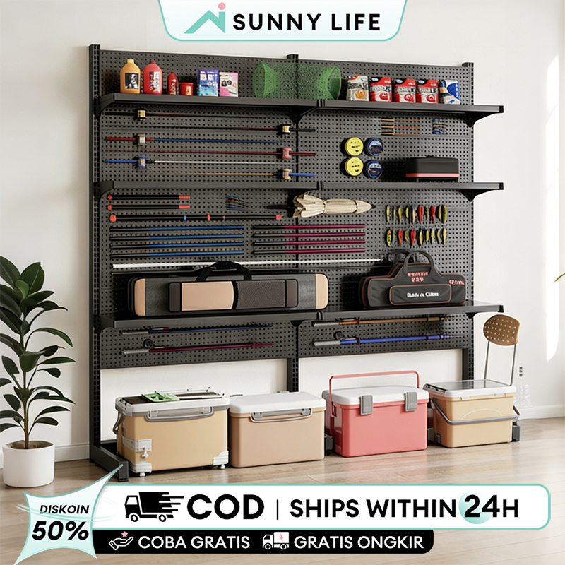 Jual Rak Besi Pegboard 3 dan 7 Susun Organizer Meja Rak Display ...