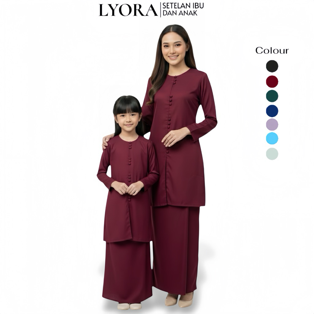 Jual Dkhayru - Lyora Stelan Rok Couple Ibu Dan Anak Stelan Rok Kurung ...