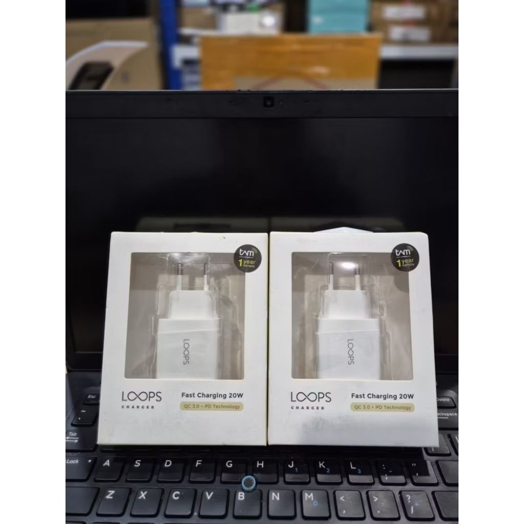 Jual LOOPS DUAL PORT CHARGER 20W WHITE EX DISPLAY | Shopee Indonesia