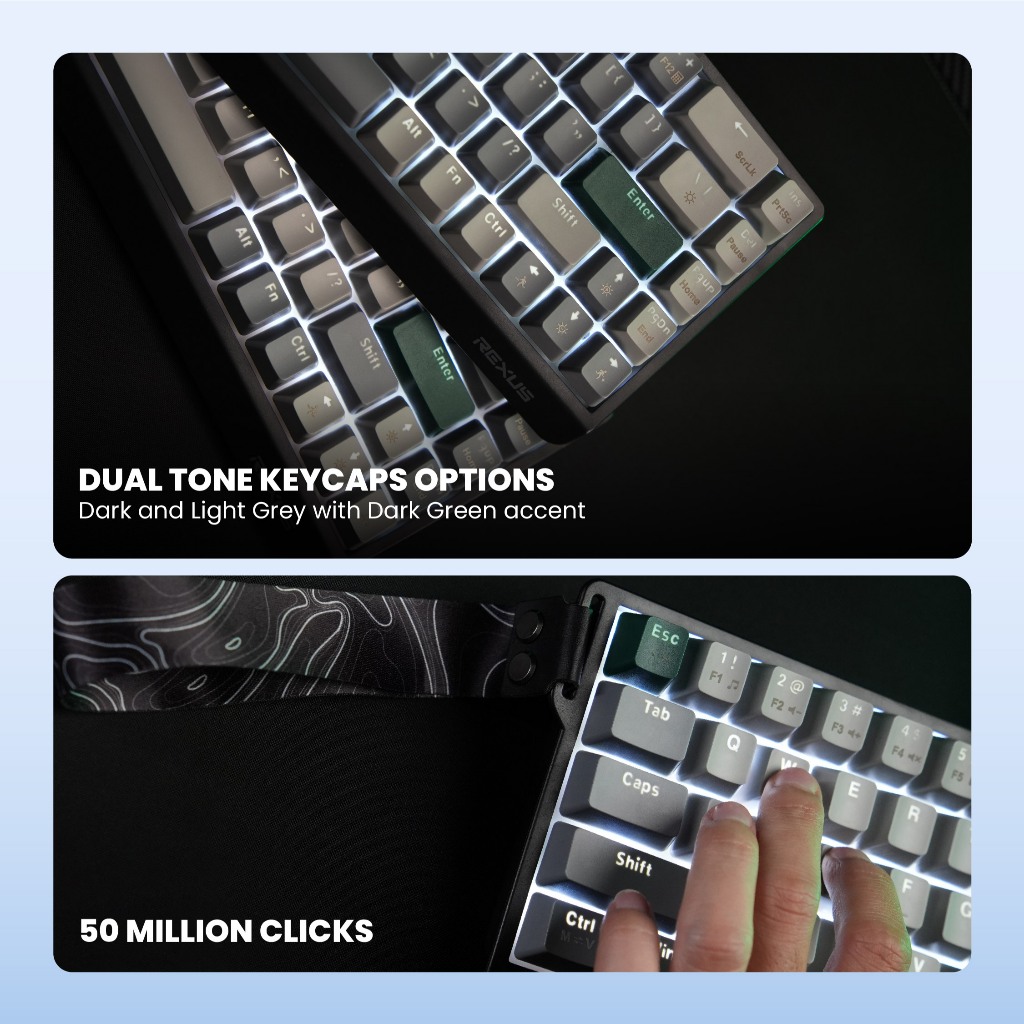 Rexus Heroic KX3 Keyboard Gaming Mechanical 65% Layout - Hotswap Switch (4)