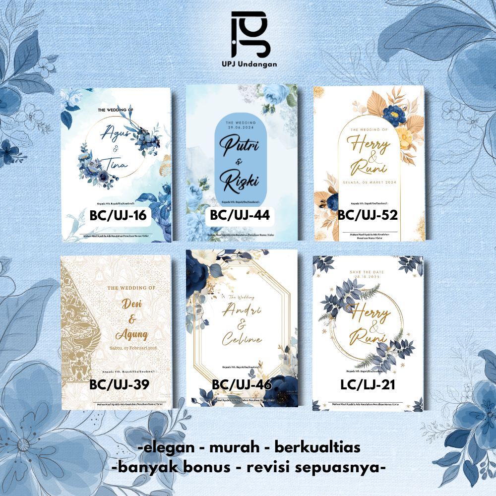Undangan Pernikahan BC Gramatur 160 Lipat Dua Lipat Tiga | Undangan khitanan | kartu Undangan Pernikahan Elegan Rustic | Surat Undangan Pernikahan Unik Murah | LC KC BC