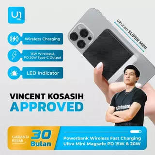 [VINCENT KOSASIH APPROVED] U1me. Powerbank Pocket Mini Magsafe 5000 mAh PD 20W Fast Charging Type C Powerbank Wireless Ultra Mini