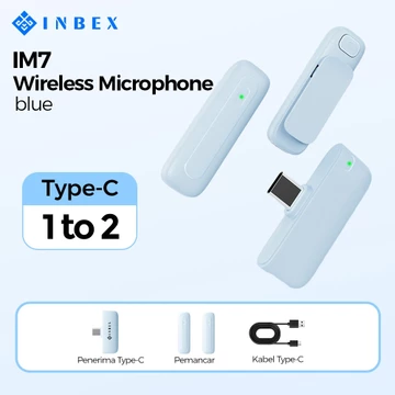 INBEX IM7 Microphone Mic Wireless Bluetooth Clip On Karaoke Untuk TikTok YouTube Facebook Live
