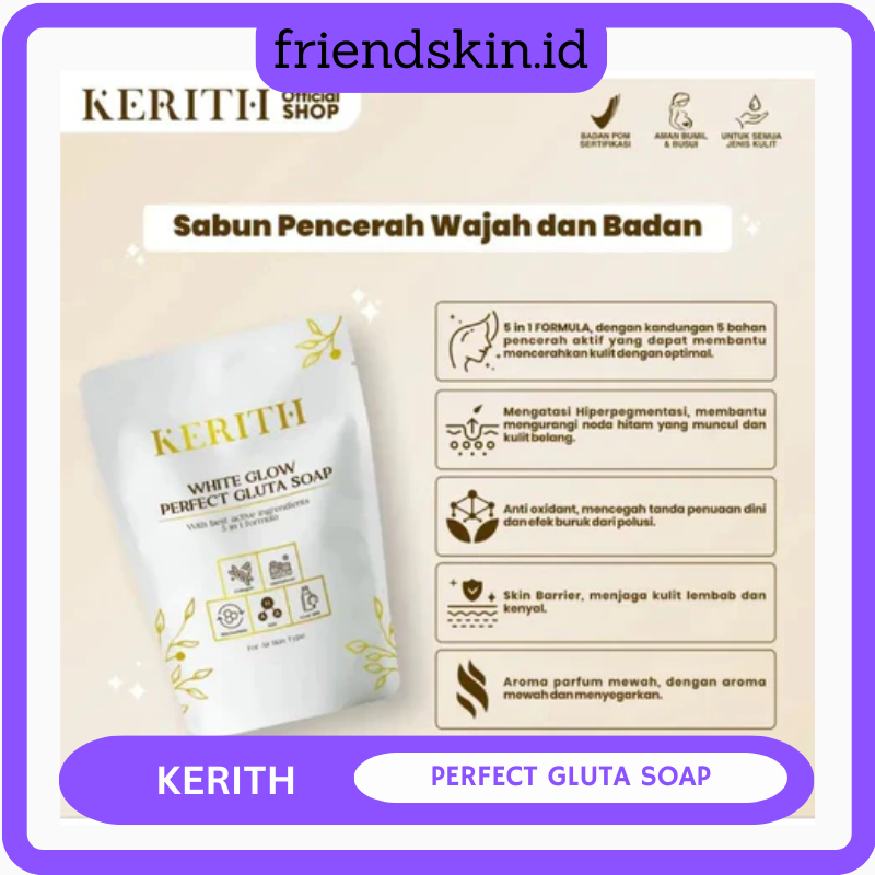 Jual KERITH WHITE GLOW PERFECT GLUTA SOAP LOTION BODY SERUM WHITENING ...