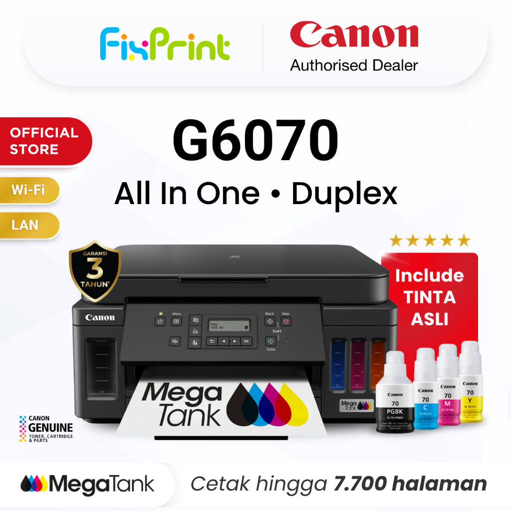 Jual Printer LAN Canon G6070 - Ink Tank Duplex LAN Wifi Wireless All In ...