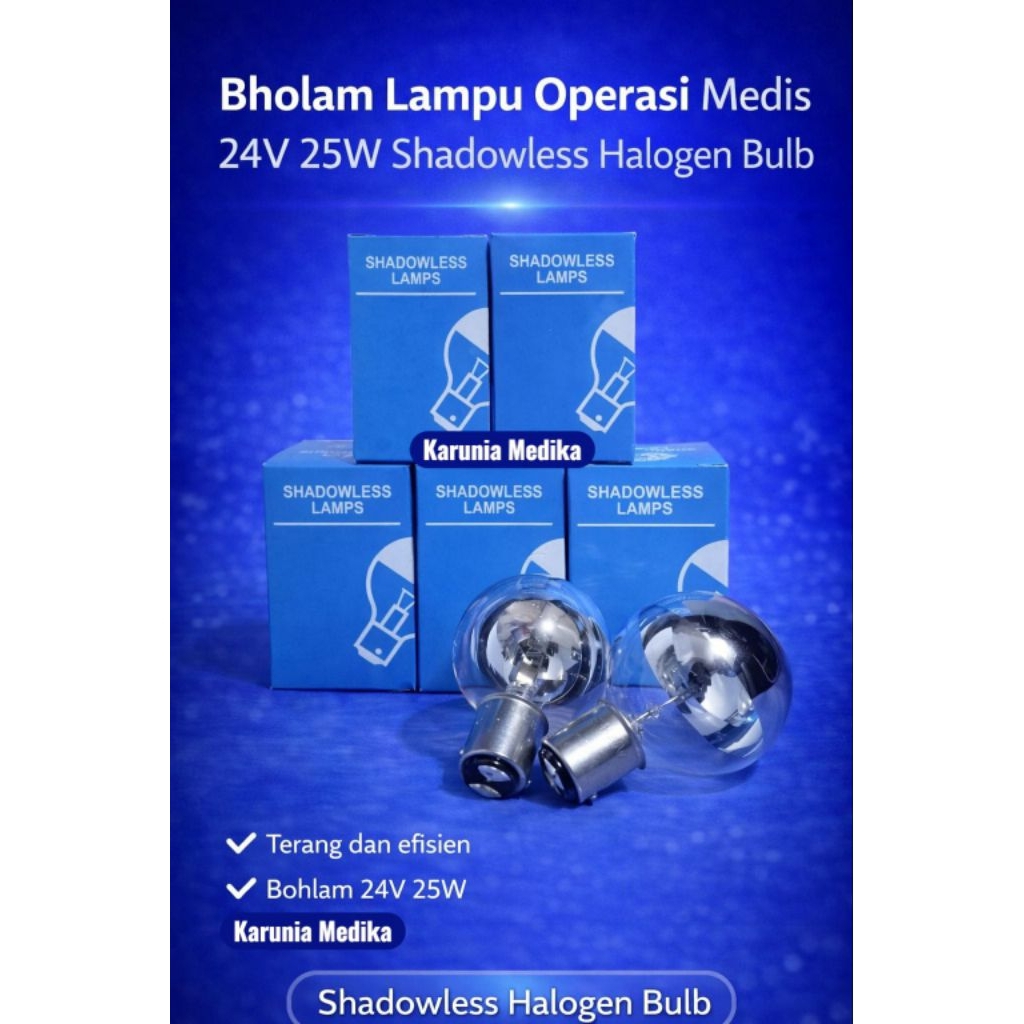 Jual Bola/Bholam Lampu Operasi Medis 24V 25W shadowless Halogen Bulb ...