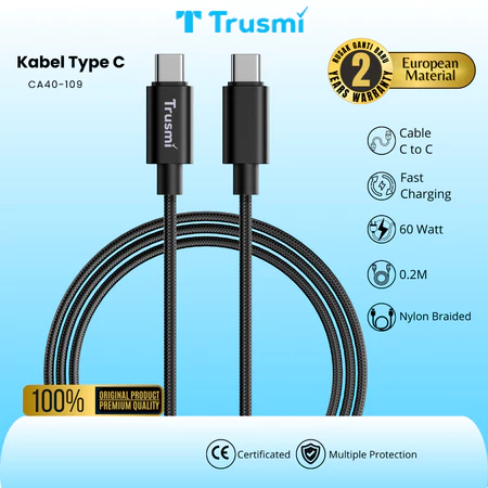 Cable Braided 60W (C to C) 0.2M