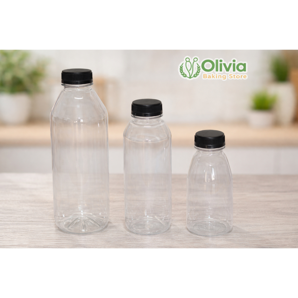 Jual Botol Kale Plastik Transparan – Botol Minuman 250ml 350ml 500ml 1L ...