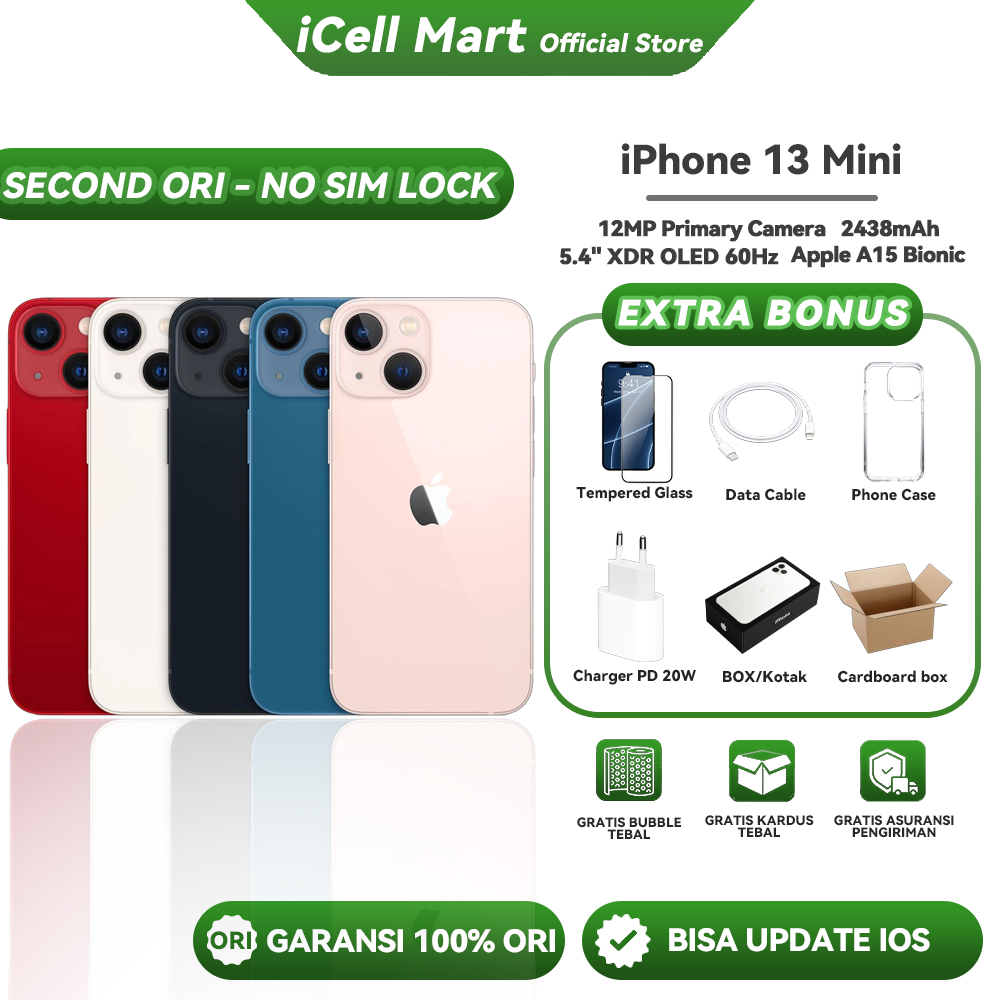 Jual IPhone 13 Mini 128GB/256GB FULLSET MULUS Bekas ip 13 Mini Cell ...