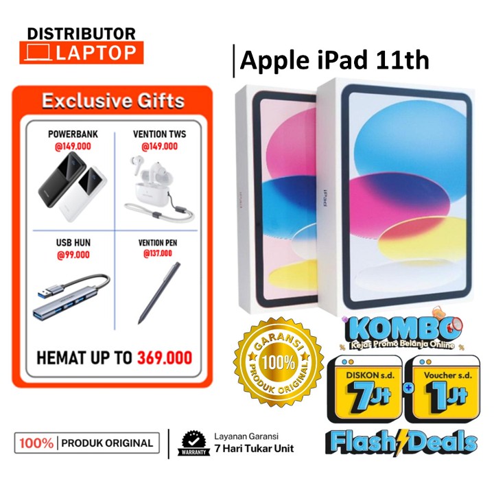 Apple iPad 11 (A16) / 11th Gen 2025 retina 512GB 256GB 128GB WiFi Only Brand New
