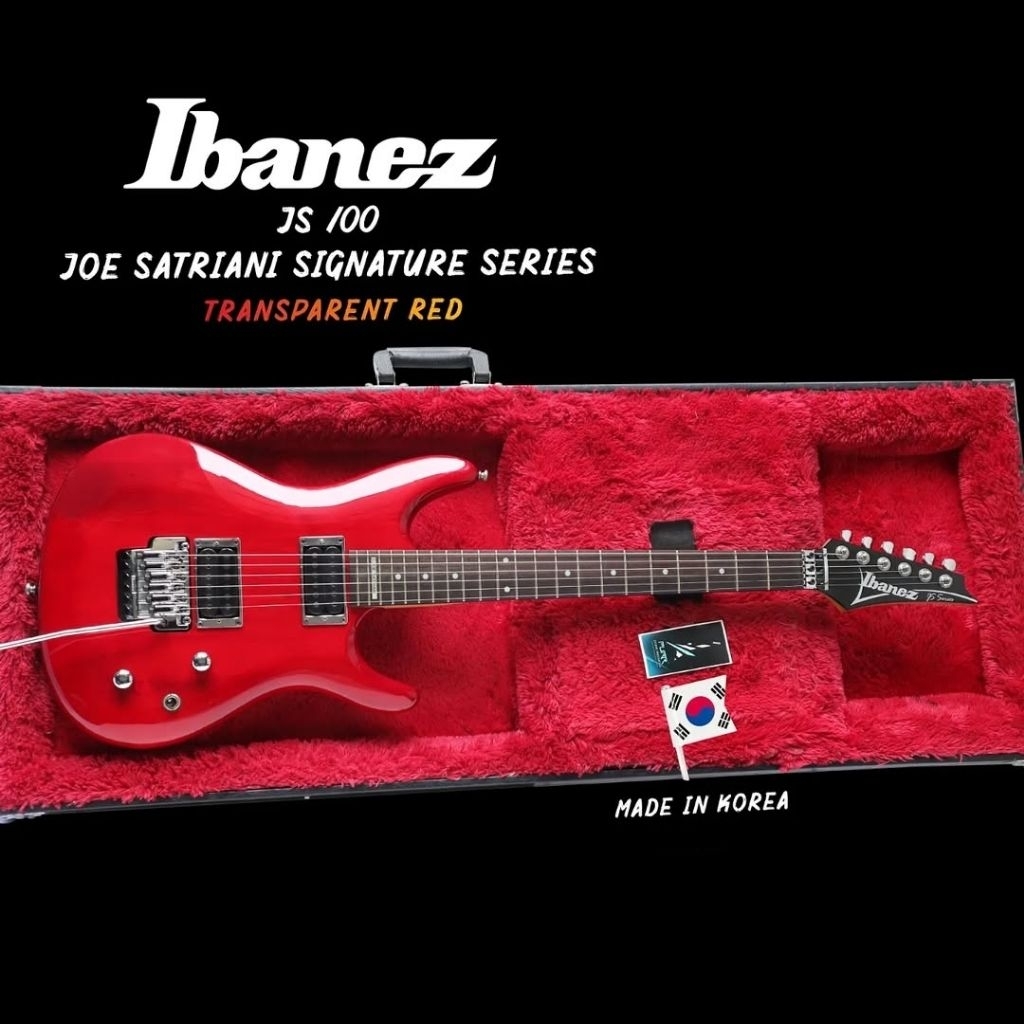 Jual GITAR ELEKTRIK IBANEZ JS100 TRANSPARENT RED Joe Satriani Signature ...
